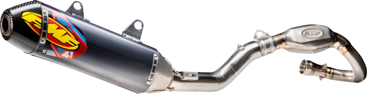 FMF Factory 4.1 RCT Exhaust System with Carbon Cap - MegaBomb Header - Stainless Steel - KX 250 F 042413