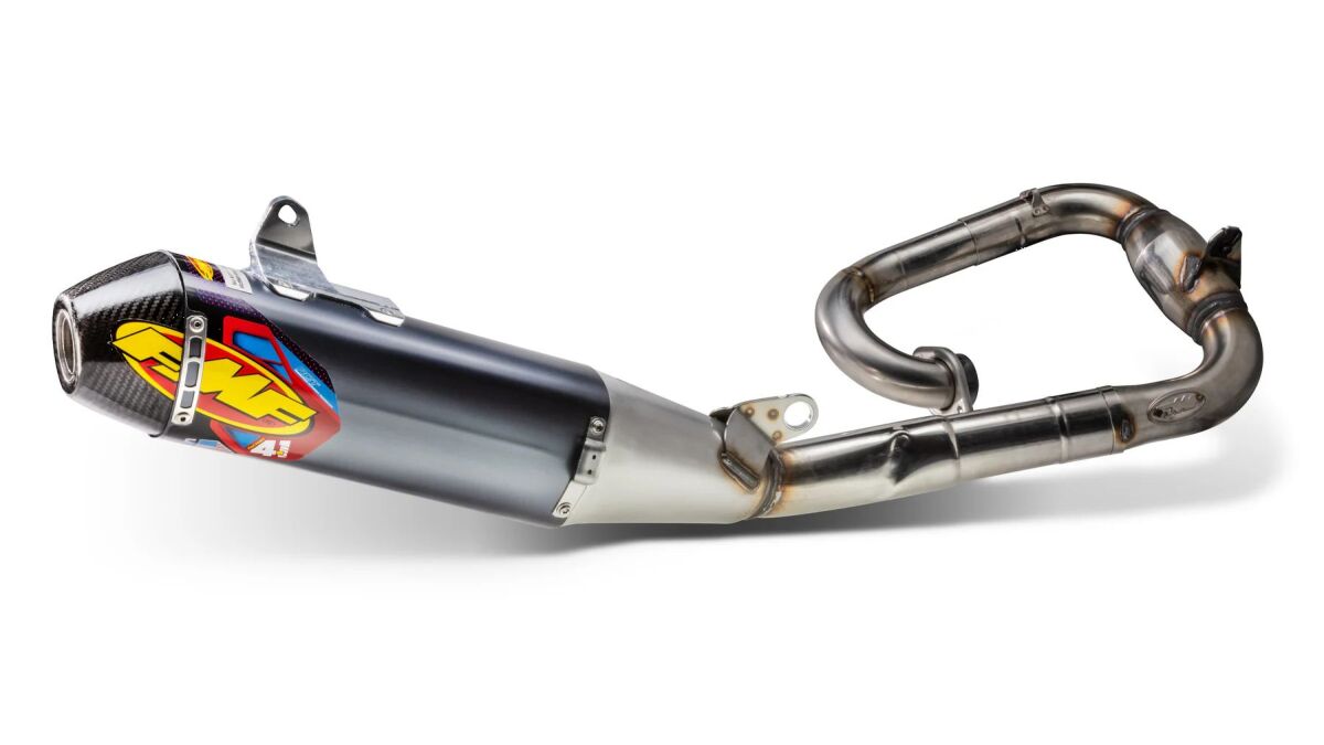 FMF FACTORY 4.1 RCT MB FULL SYSTEM EXHAUST ALUMINIUM W/CARBON END CAP 044483