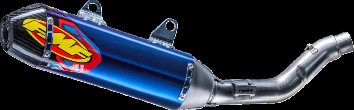 FMF MUFFLER ANODIZED TITANIUM FACTORY 4.1 RCT CARBON CAP KX450F 042404