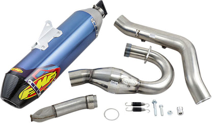 FMF FACTORY 4.1 RCT + MEGABOMB SYSTEM STAINLESS STEEL & TITANIUM BLUE ANODIZED YAMAHA 044438