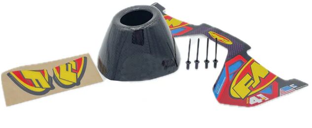 FMF END CAP CARBON NEW EXTERNAL RCT BLACK 040693