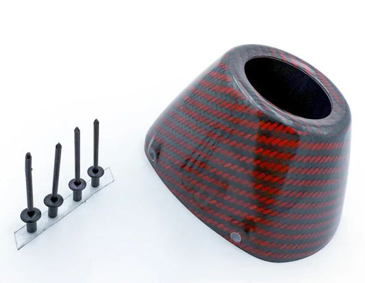 FMF End Cap Carbon New External RCT Black/Red 040695