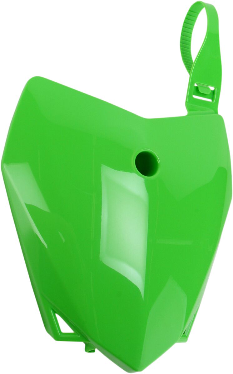 UFO FRONT NUMBER PLATE KAWASAKI KLX110 KX-GREEN KA04718#026