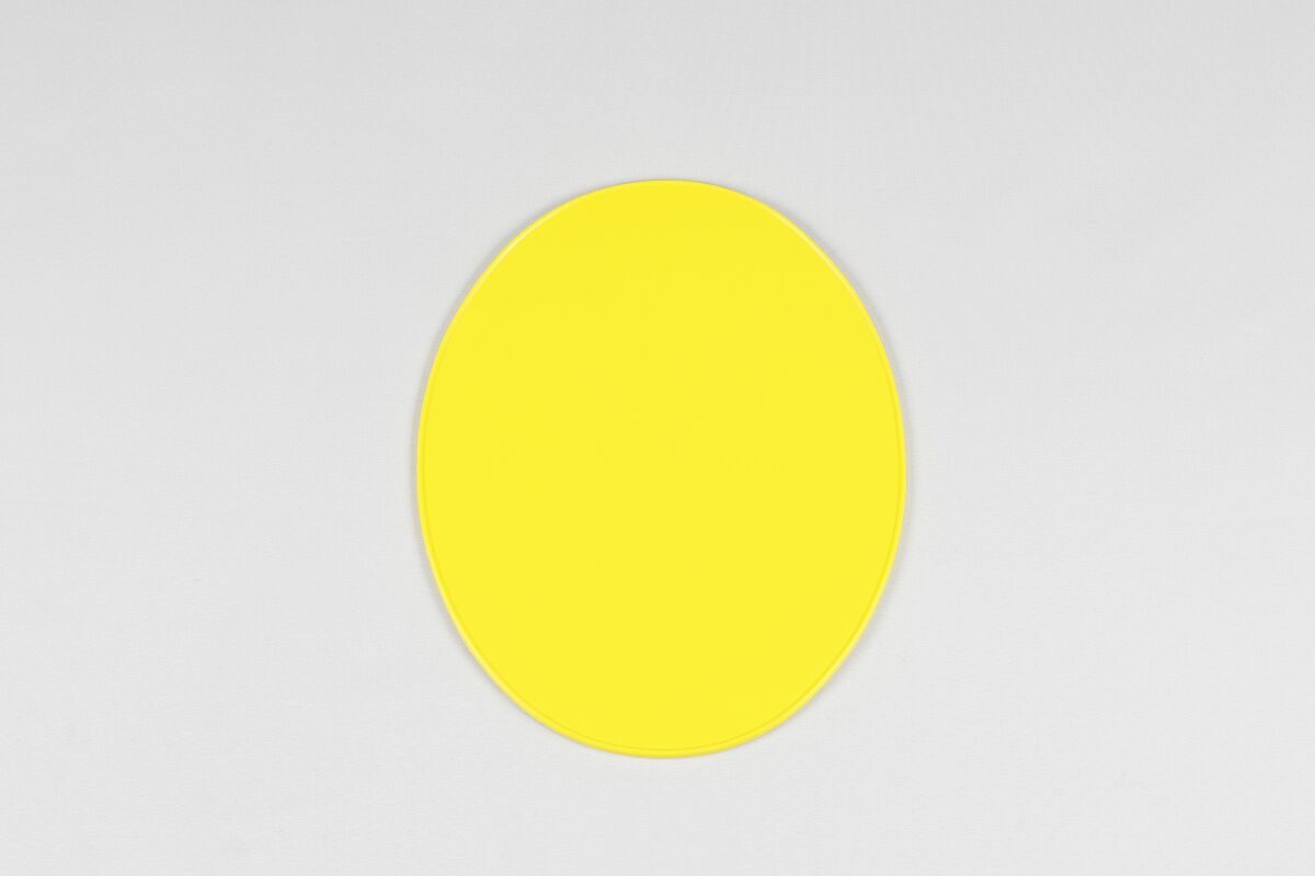 UFO VINTAGE UNIVERSAL OVAL NUMBER PLATE YELLOW ME08046D