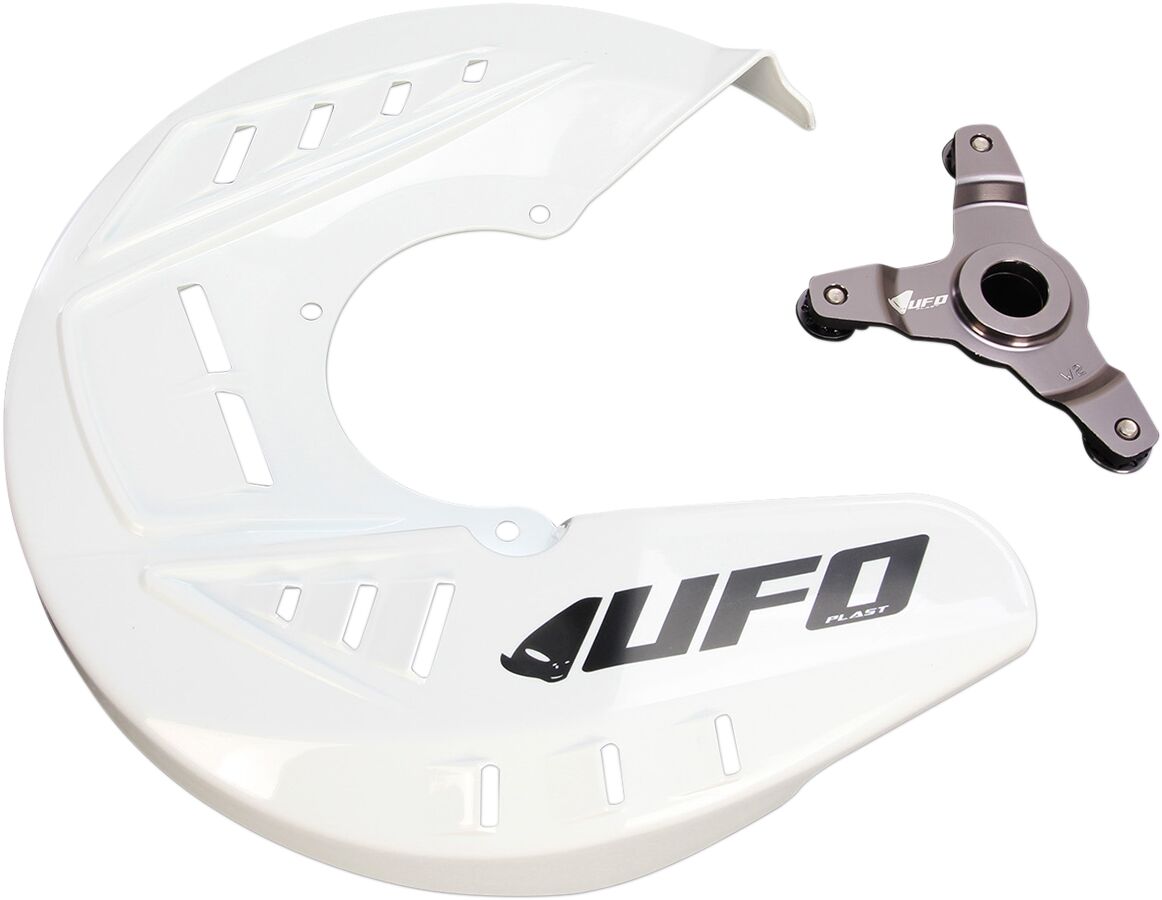 UFO FRONT DISC COVER KIT KAWASAKI KXF250/450 WHITE DC01002@041