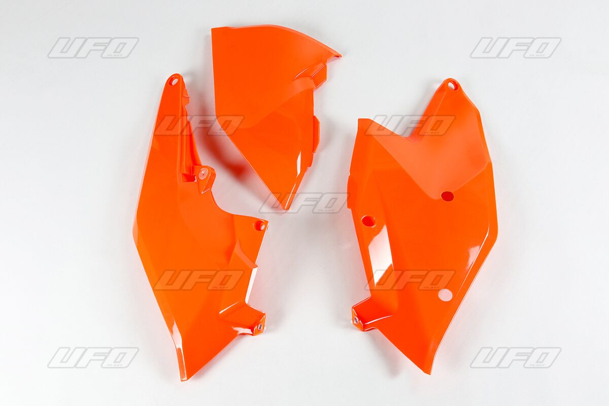 UFO SIDE PANELS W/AIRBOX COVER KTM SX/SX-F/EXC FLUO ORANGE KT04062#FFLU