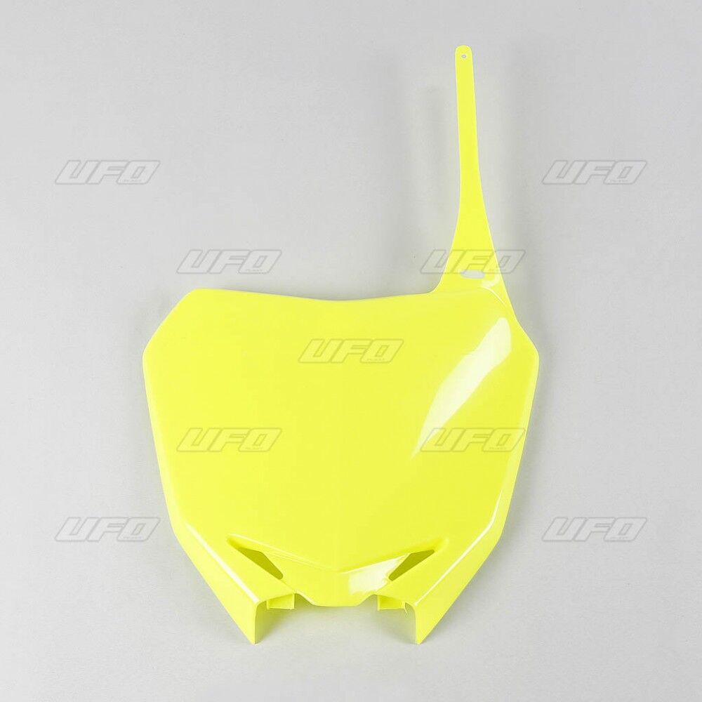 UFO FRONT NUMBER PLATE SUZUKI RMZ250/450 FLUO YELLOW SU04919#DFLU