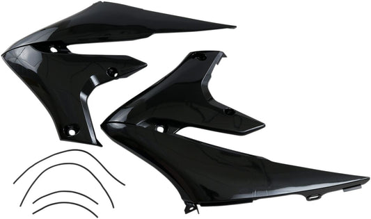 UFO RADIATOR COVERS YAMAHA BLACK YA04858#001