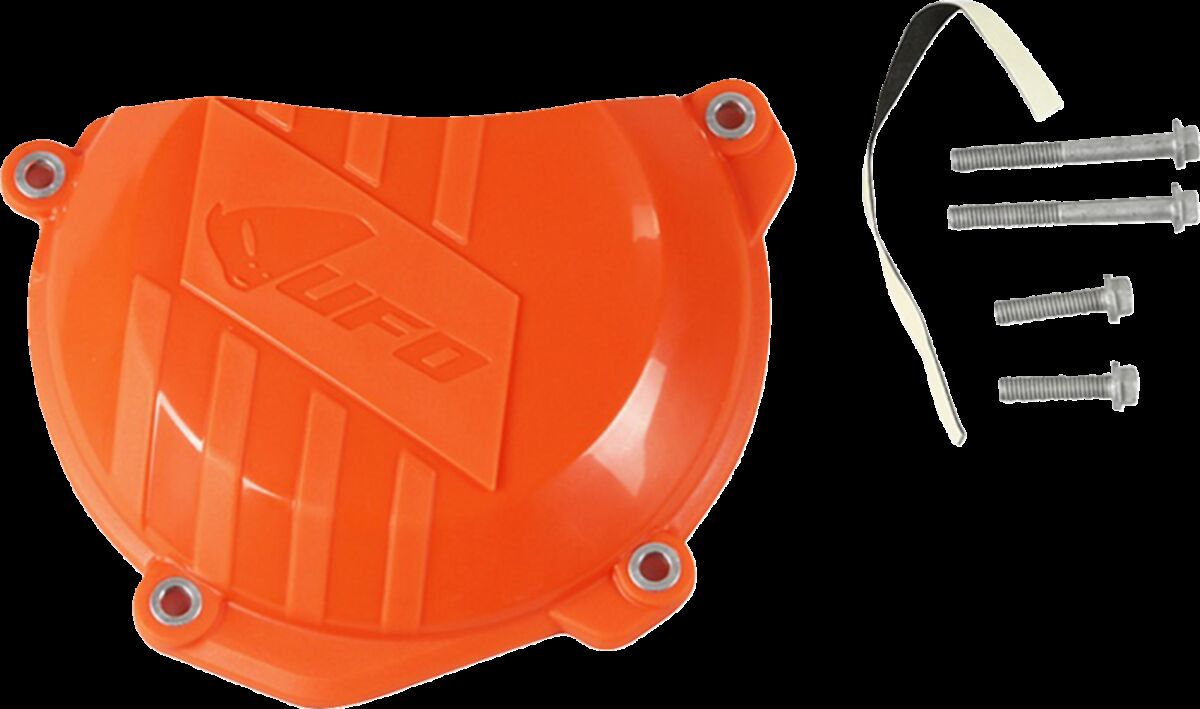 UFO CLUTCH COVER W/MOUNTING KIT KTM ORANGE AC02411