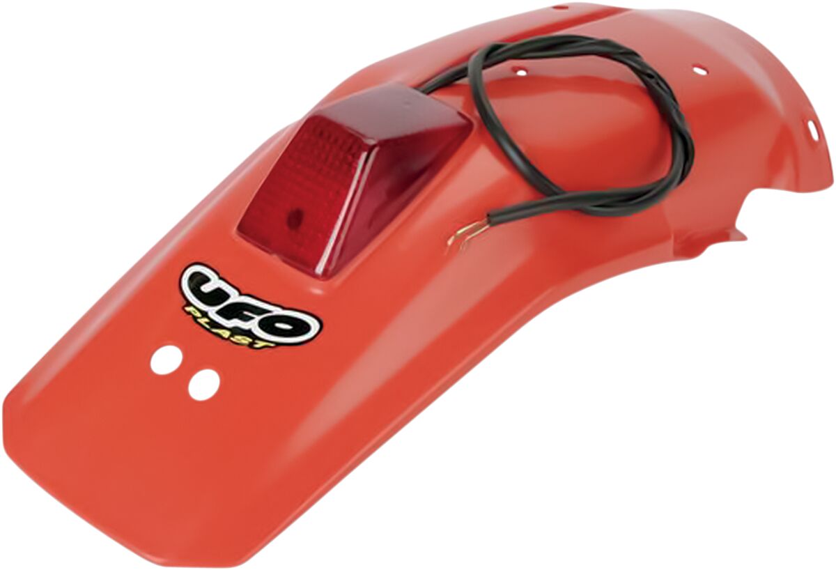UFO ENDURO REAR FENDER W/ STOP-TAILLIGHT HONDA XR600R CR-ORANGE HO02650#121