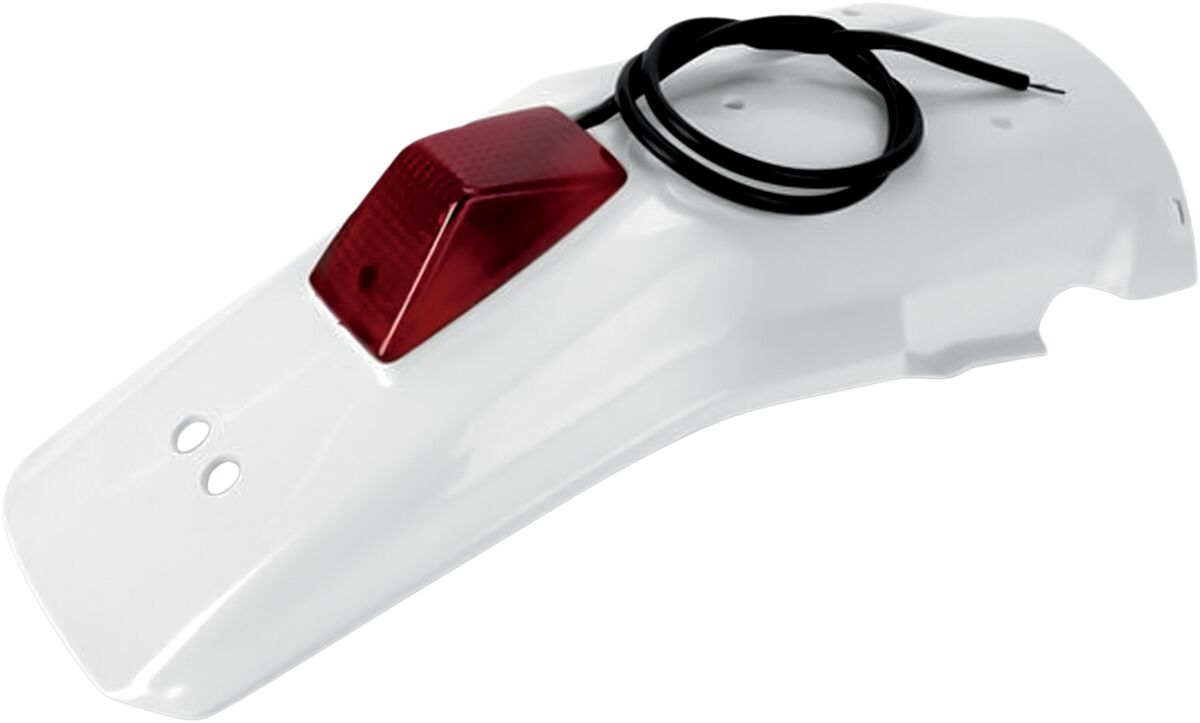 UFO ENDURO REAR FENDER W/ STOP-TAILLIGHT HONDA XR600R WHITE HO02650#041