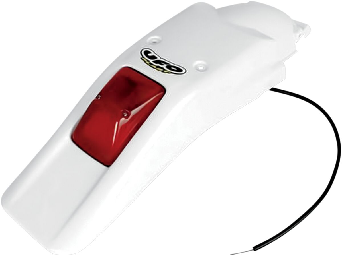 UFO ENDURO REAR FENDER W/ STOP-TAILLIGHT HONDA XR250/400R WHITE HO03611#041