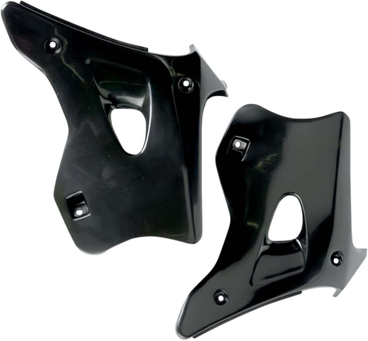 UFO RADIATOR COVERS KAWASAKI KX125/250 BLACK KA02768#001
