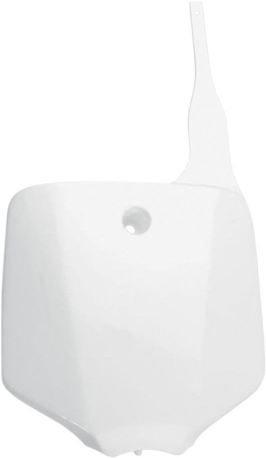 UFO Front Number Plate Kawasaki KX65/KLX110 White KA03732#047