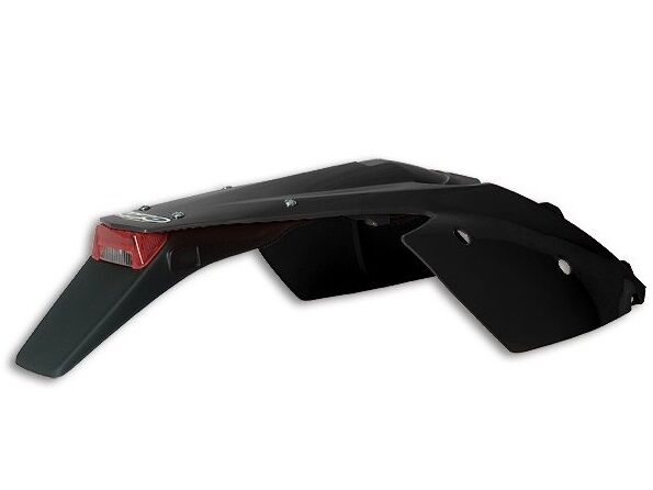 UFO ENDURO REAR FENDER W/ STOP-TAILLIGHT KTM EXC BLACK KT03081#001
