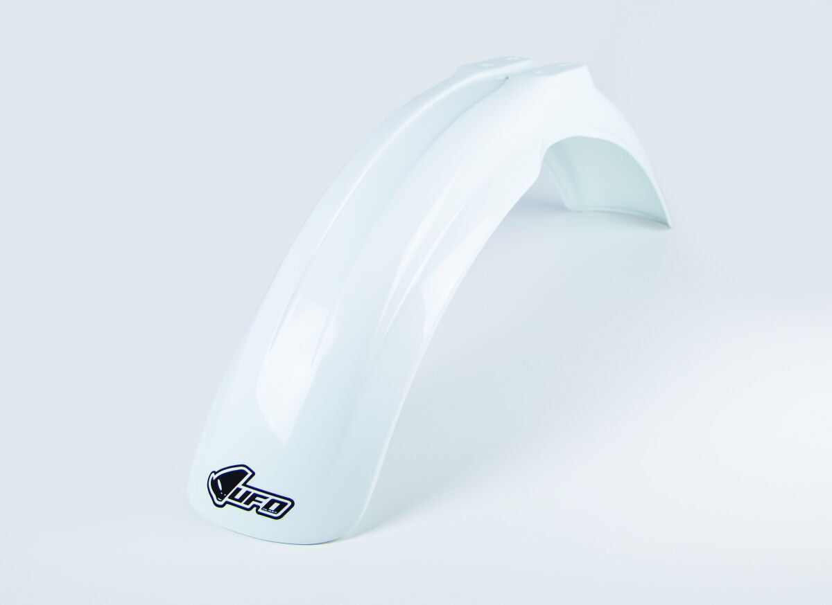 UFO UNIVERSAL FRONT FENDER MX/ENDURO 125-250-500 WHITE PA01008@041