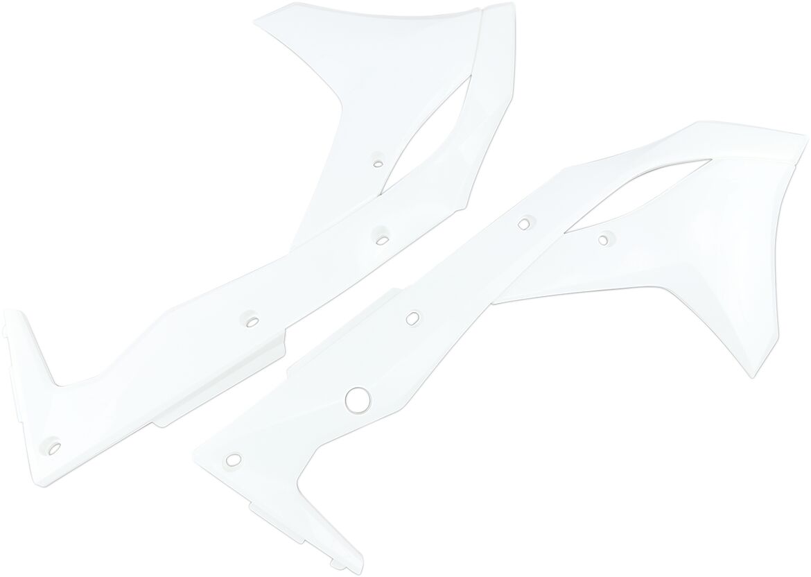 UFO RADIATOR COVERS KAWASAKI KXF250 WHITE KA04747#047