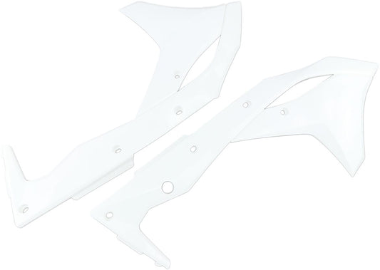 UFO Radiator Covers Kawasaki KXF250 White KA04747#047