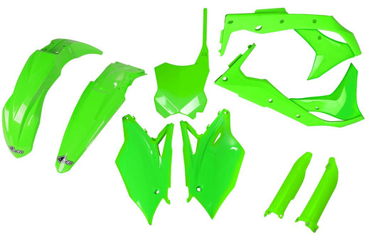 UFO Complete Body Kit Kawasaki KXF250 FLUO Green KAKIT224F@AFLU