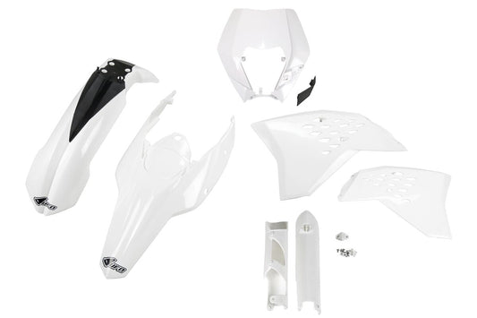 UFO COMPLETE BODY KIT KTM EXC WHITE KTKIT520F@047