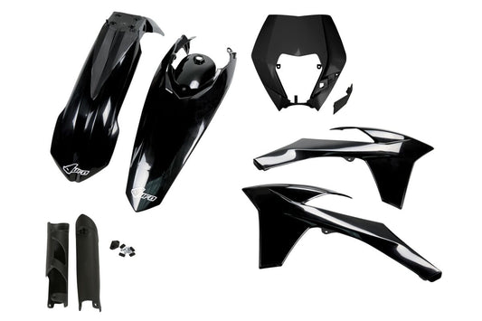 UFO COMPLETE BODY KIT KTM EXC BLACK KTKIT521F@001