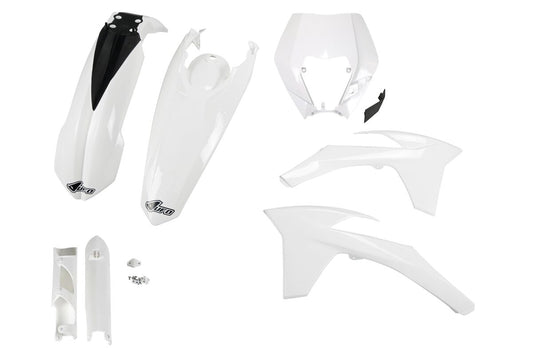UFO COMPLETE BODY KIT KTM EXC WHITE KTKIT521F@047