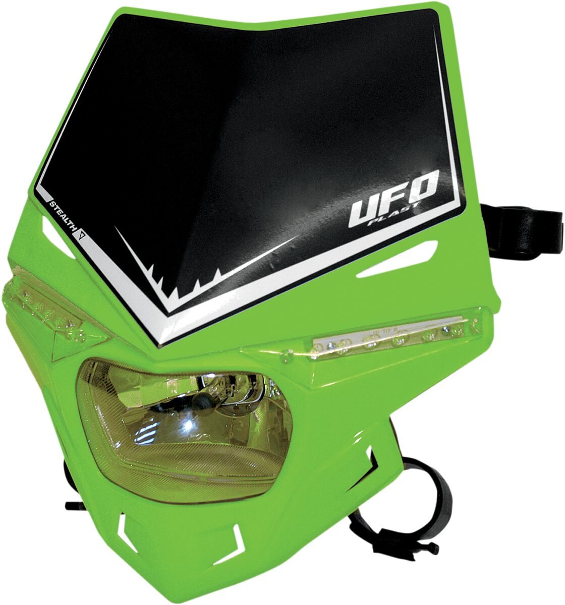UFO STEALTH HEADLIGHT (12V/35W & LED) SINGLE COLOR KX-GREEN PF01715#026