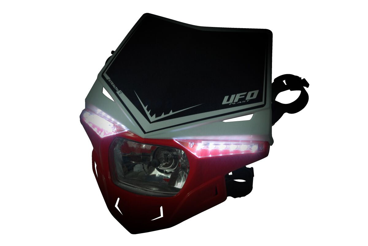 UFO STEALTH HEADLIGHT (12V/35W & LED) DUAL COLOR WHITE/KX-GREEN PF01715#W026
