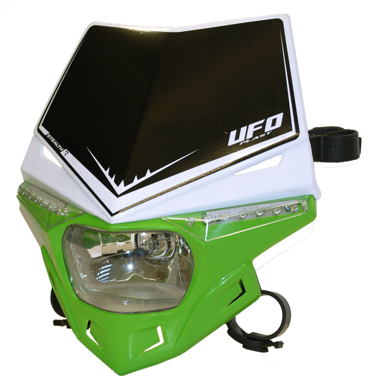 UFO STEALTH HEADLIGHT (12V/35W & LED) DUAL COLOR WHITE/KX-GREEN PF01715#W026