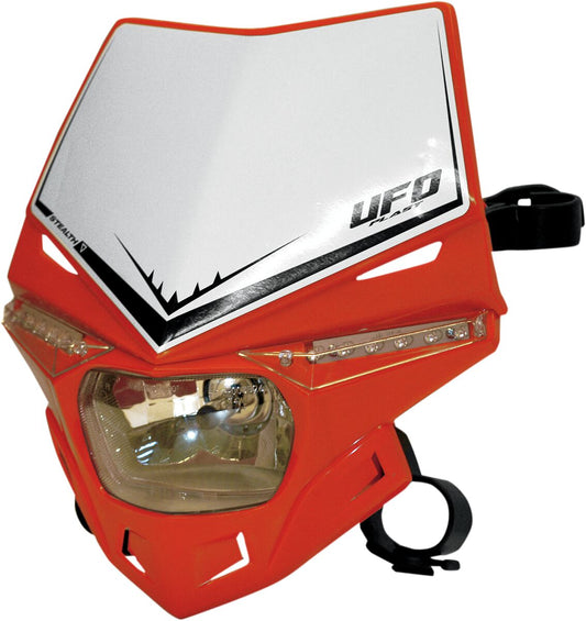 UFO STEALTH HEADLIGHT (12V/35W & LED) SINGLE COLOR CRF-RED PF01715#070