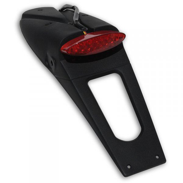UFO LICENSE PLATE HOLDER W/ RED LED-TAILLIGHT (E11 & DOT) BLACK PP01219#KCLB
