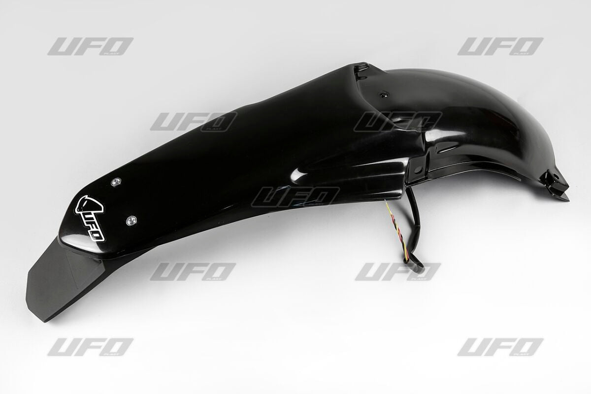 UFO ENDURO REAR FENDER W/ LED-LIGHT YAMAHA YZ125/250 BLACK YA03893#001