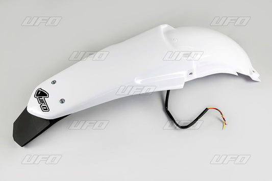 UFO ENDURO REAR FENDER W/ LED-LIGHT YAMAHA YZ125/250 WHITE YA03893#046
