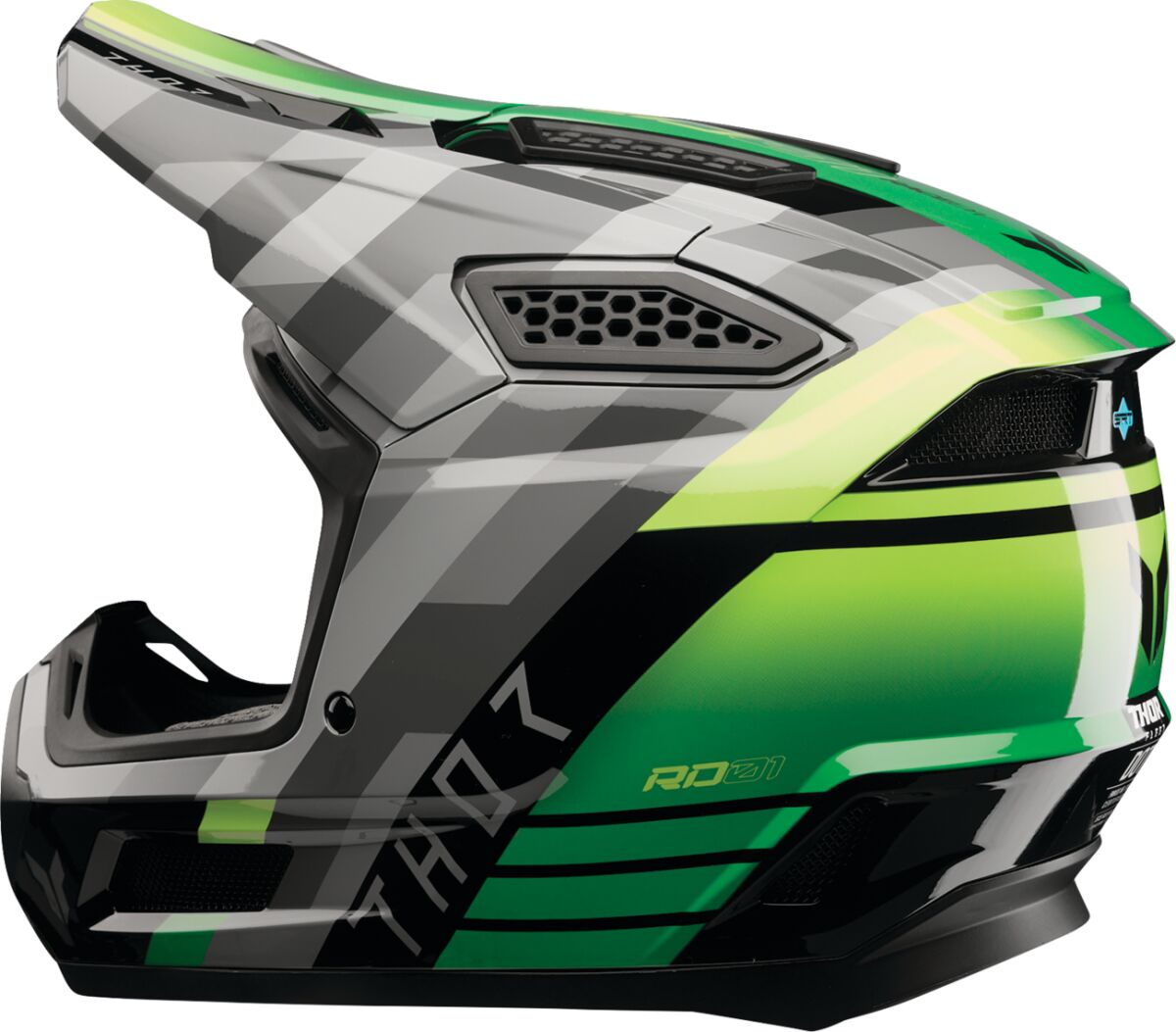 THOR HELMET FLEET CAMBER BK/GN LG 0110-9402