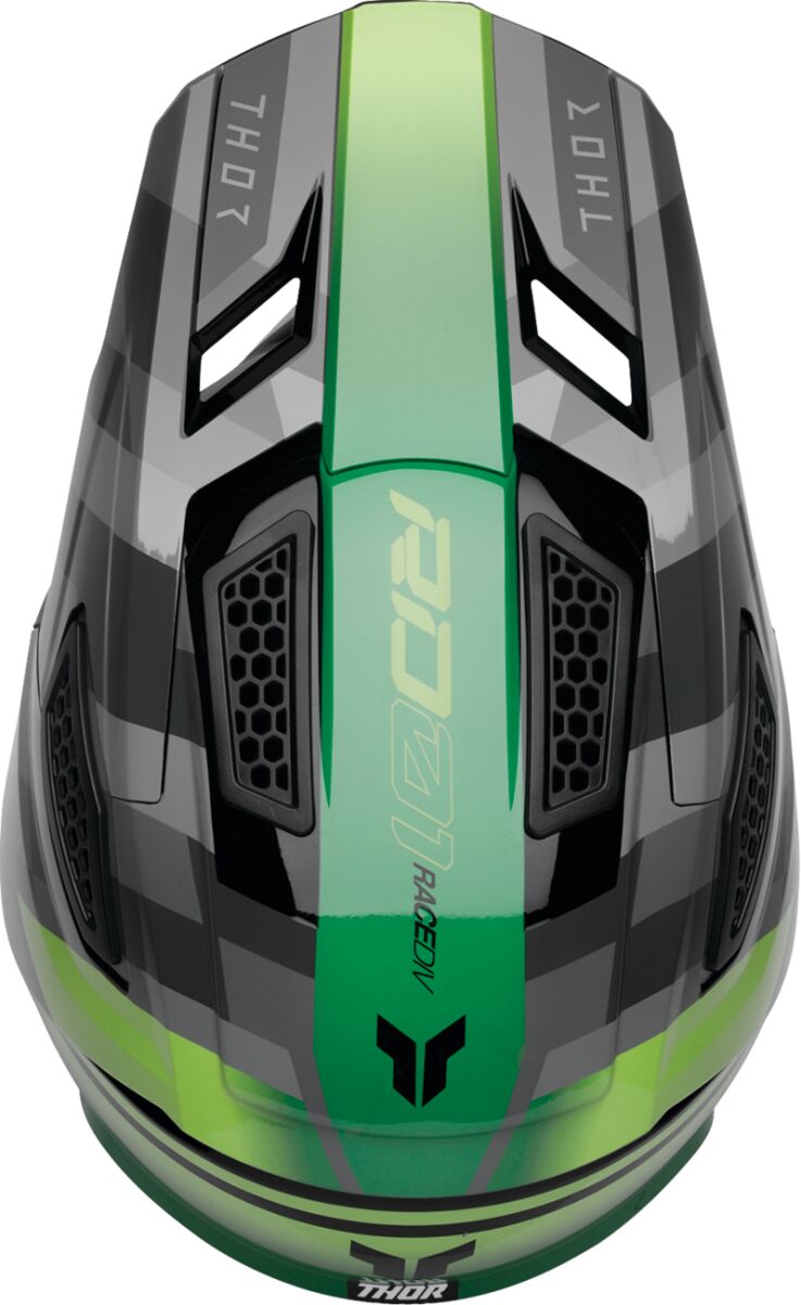 THOR HELMET FLEET CAMBER BK/GN 2X 0110-9404