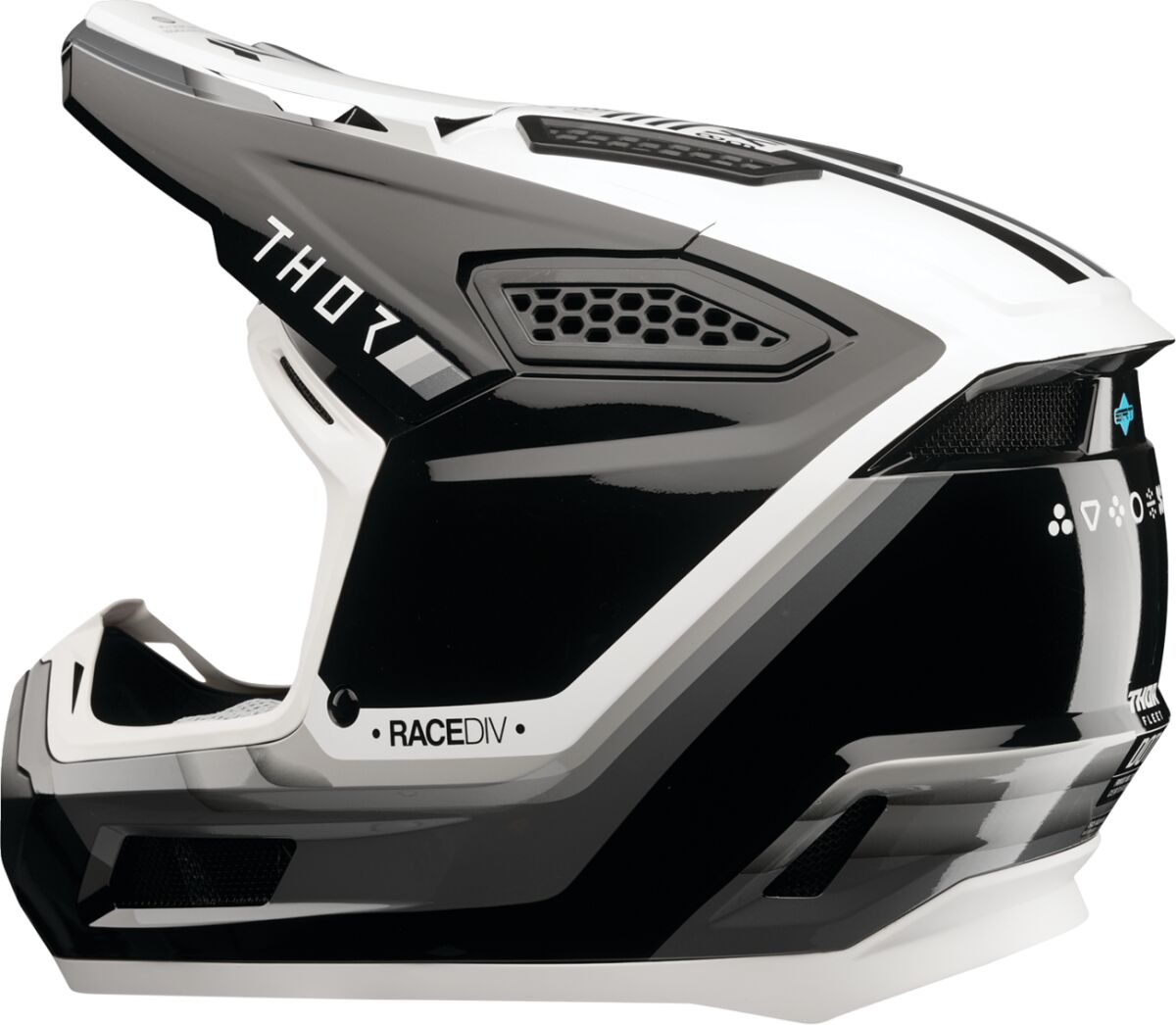 THOR HELMET FLEET DEFY BK/WH SM 0110-9430