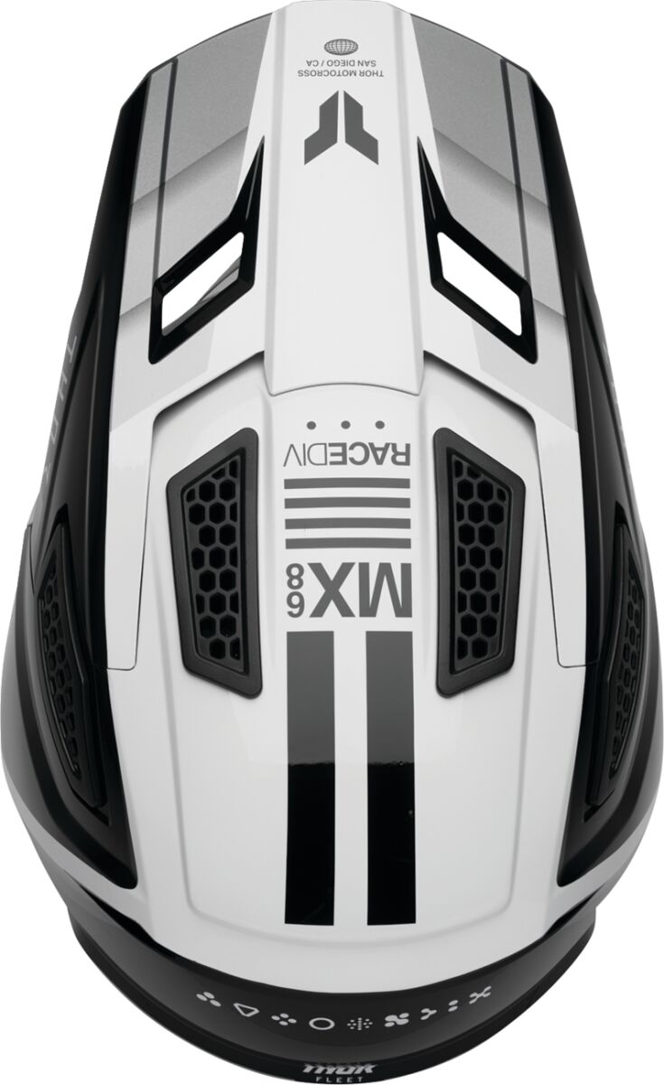 THOR HELMET FLEET DEFY BK/WH SM 0110-9430
