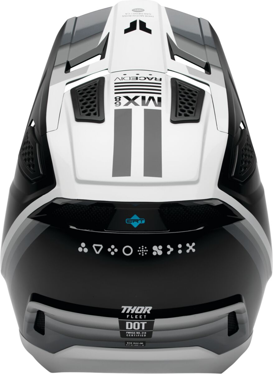 THOR HELMET FLEET DEFY BK/WH XL 0110-9433