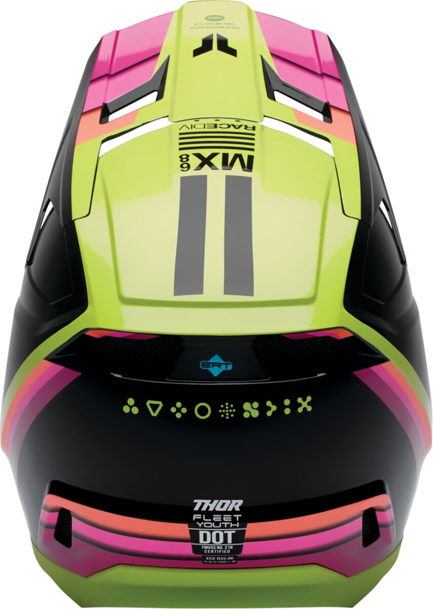 THOR HELMET FLEET YTH DEFY BK/AC L 0111-1761