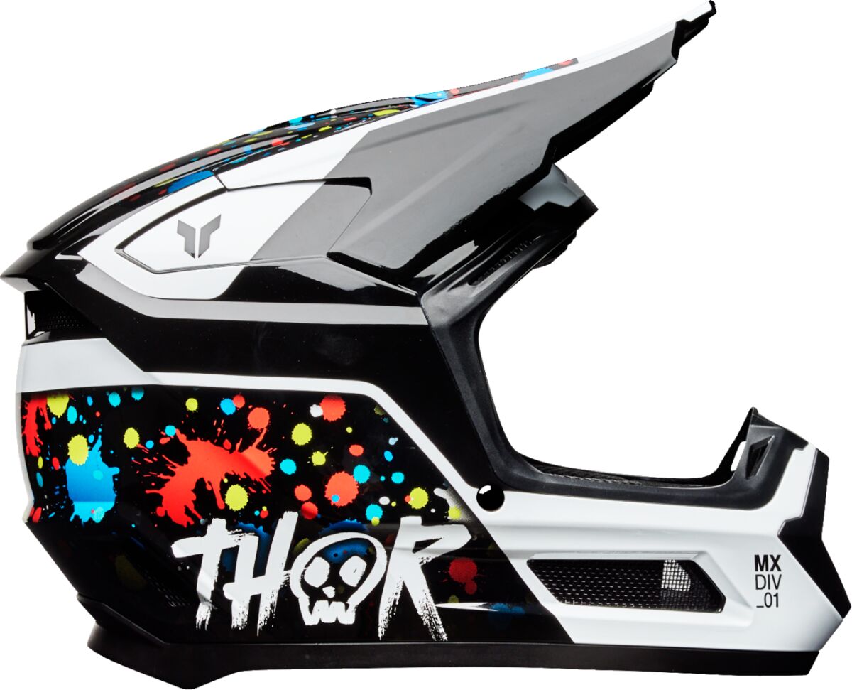THOR HELMET FLEET YTH SPLAT BLACK M 0111-1766