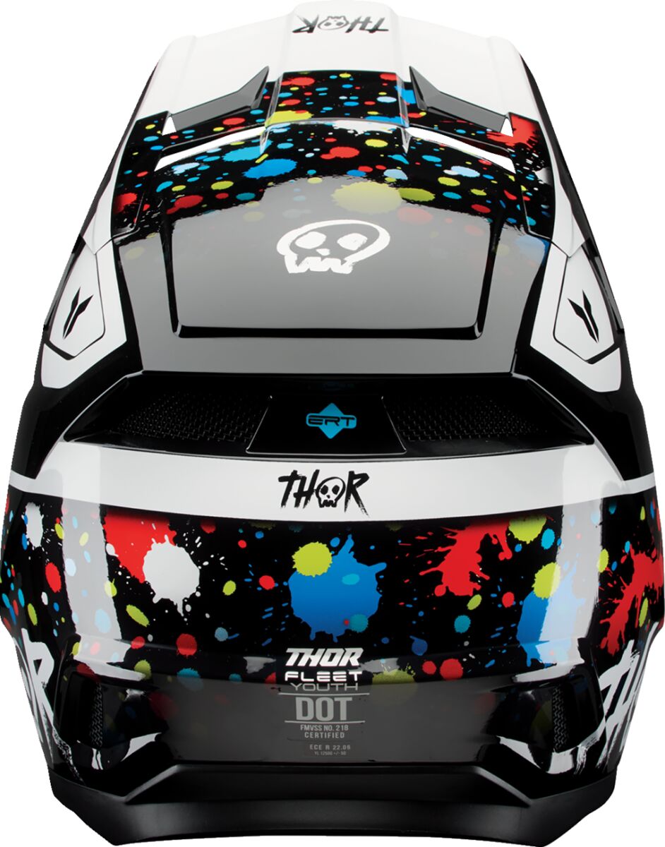 THOR HELMET FLEET YTH SPLAT BLACK L 0111-1767