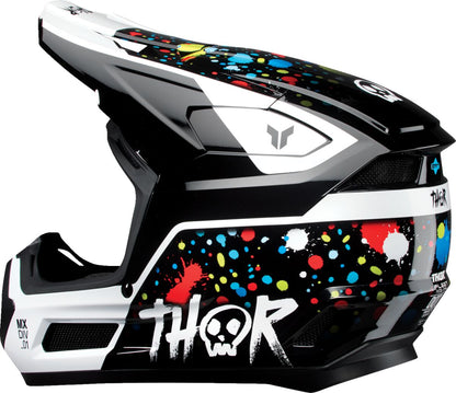 THOR HELMET FLEET YTH SPLAT BLACK L 0111-1767