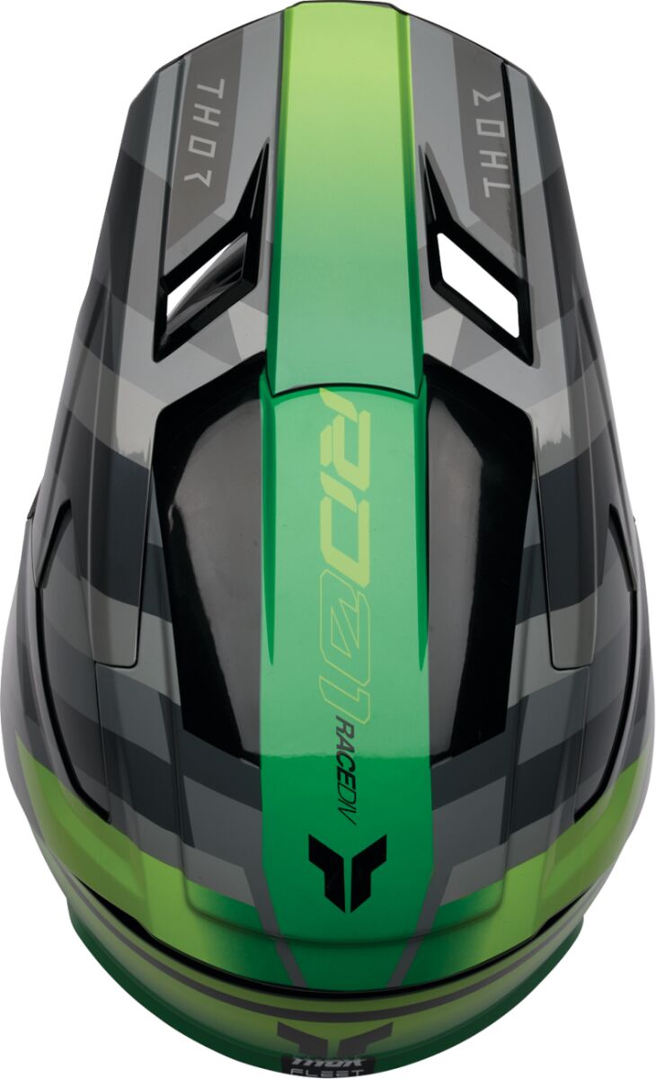 THOR HELMET FLEET YTH CAMBER BK/GN 0111-1768
