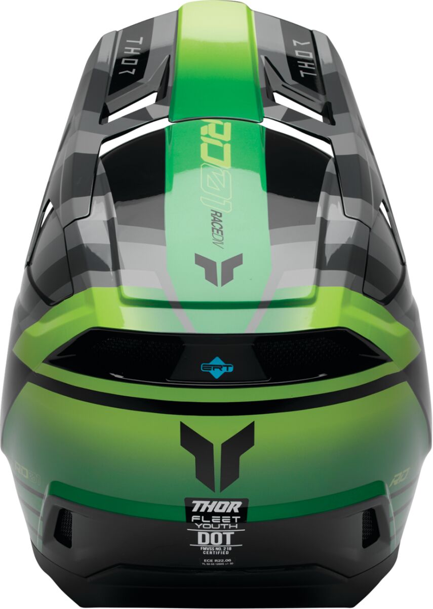 THOR HELMET FLEET YTH CAMBER BK/GN 0111-1769