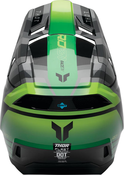 THOR HELMET FLEET YTH CAMBER BK/GN 0111-1770