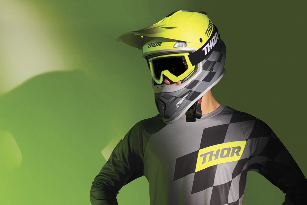 THOR GOGGLE CMBT RACR FL AC/BK 2601-2706