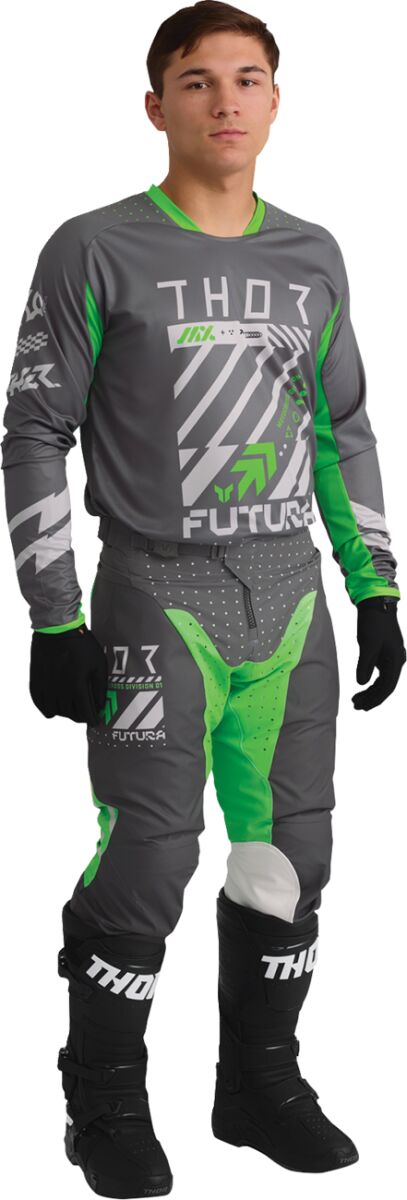 THOR PANT LAUNCHMODE FUTURA CHAR/GRN 44 2901-12311