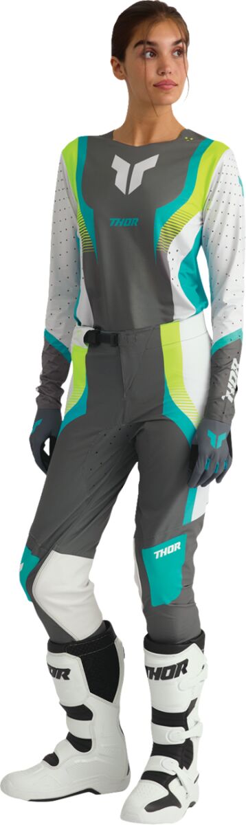 THOR PANT WMN SPORTMODE VELOCITY GY/AQ 3/4 2902-0409