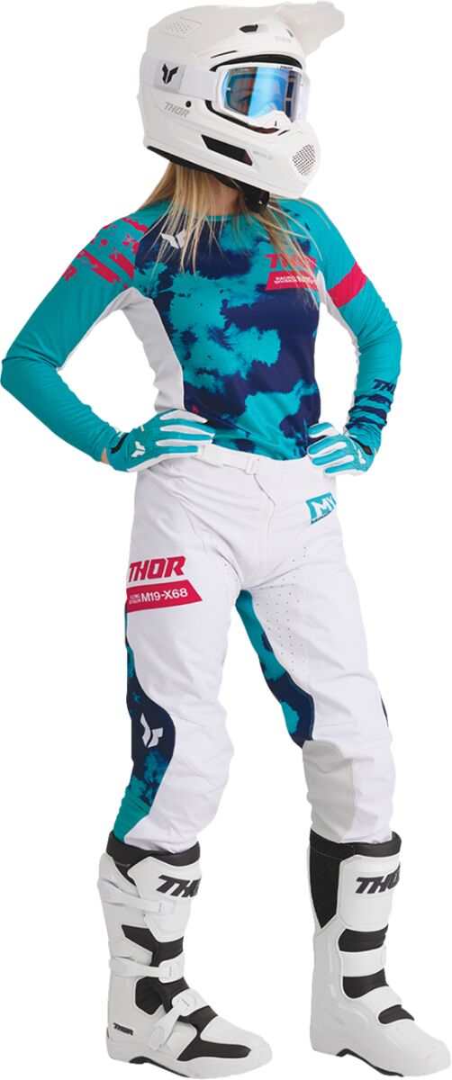 THOR PANT WMN LAUNCHMODE BLEACH WHT/AQ 1/2 2902-0416