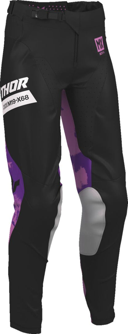 THOR PANT WMN LAUNCHMODE BLEACH BLK/ORCH 9/10 2902-0428